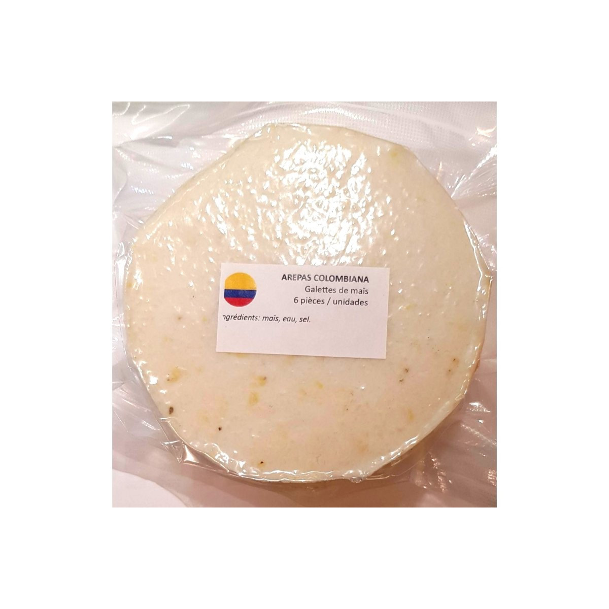 Arepas de maíz blanco congeladas (6 unidades)
