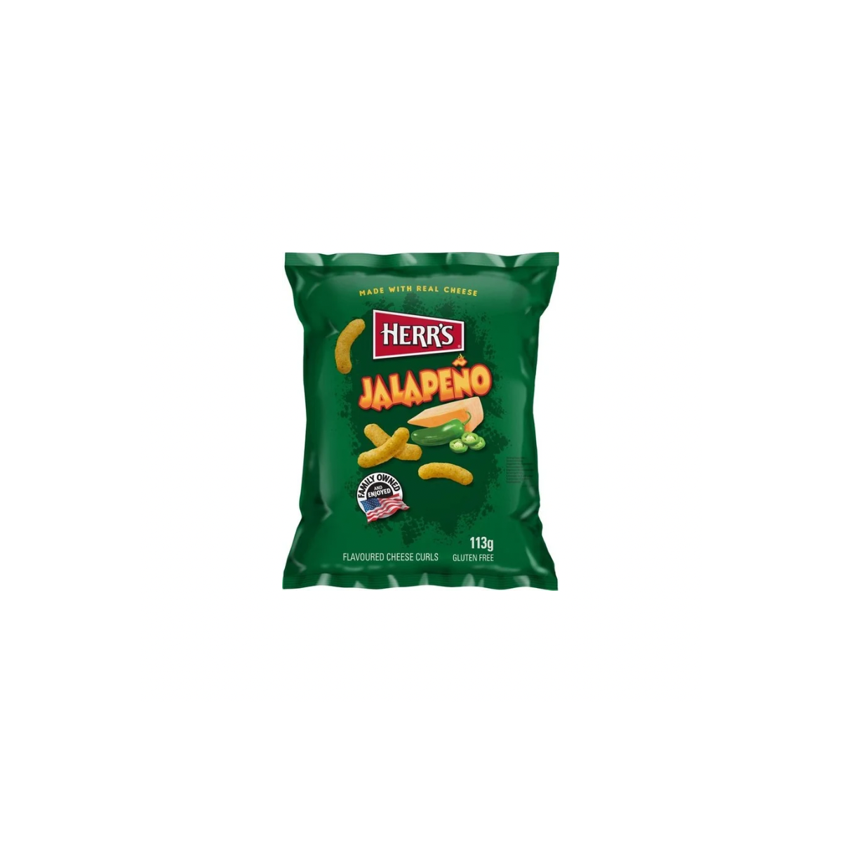 Herr’s Jalapeño Cheese Curls 113 g