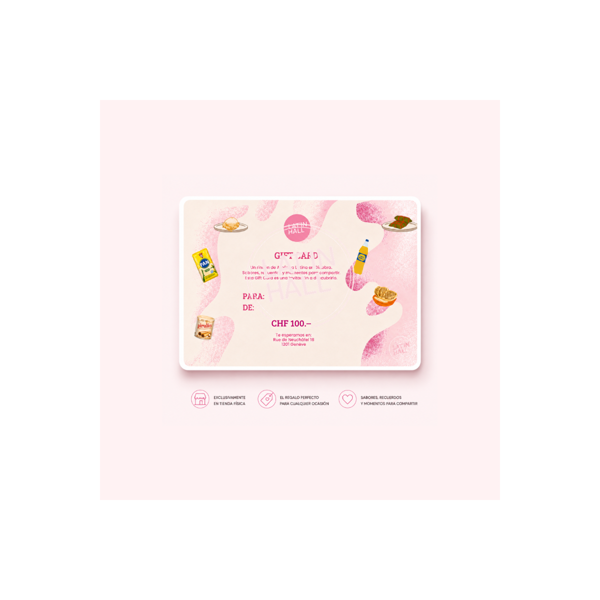 Gift Card Lat’in Hall – CHF 100.–