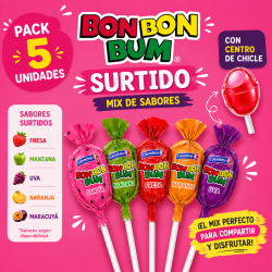 Pack Bon Bon Bum Surtidos x5