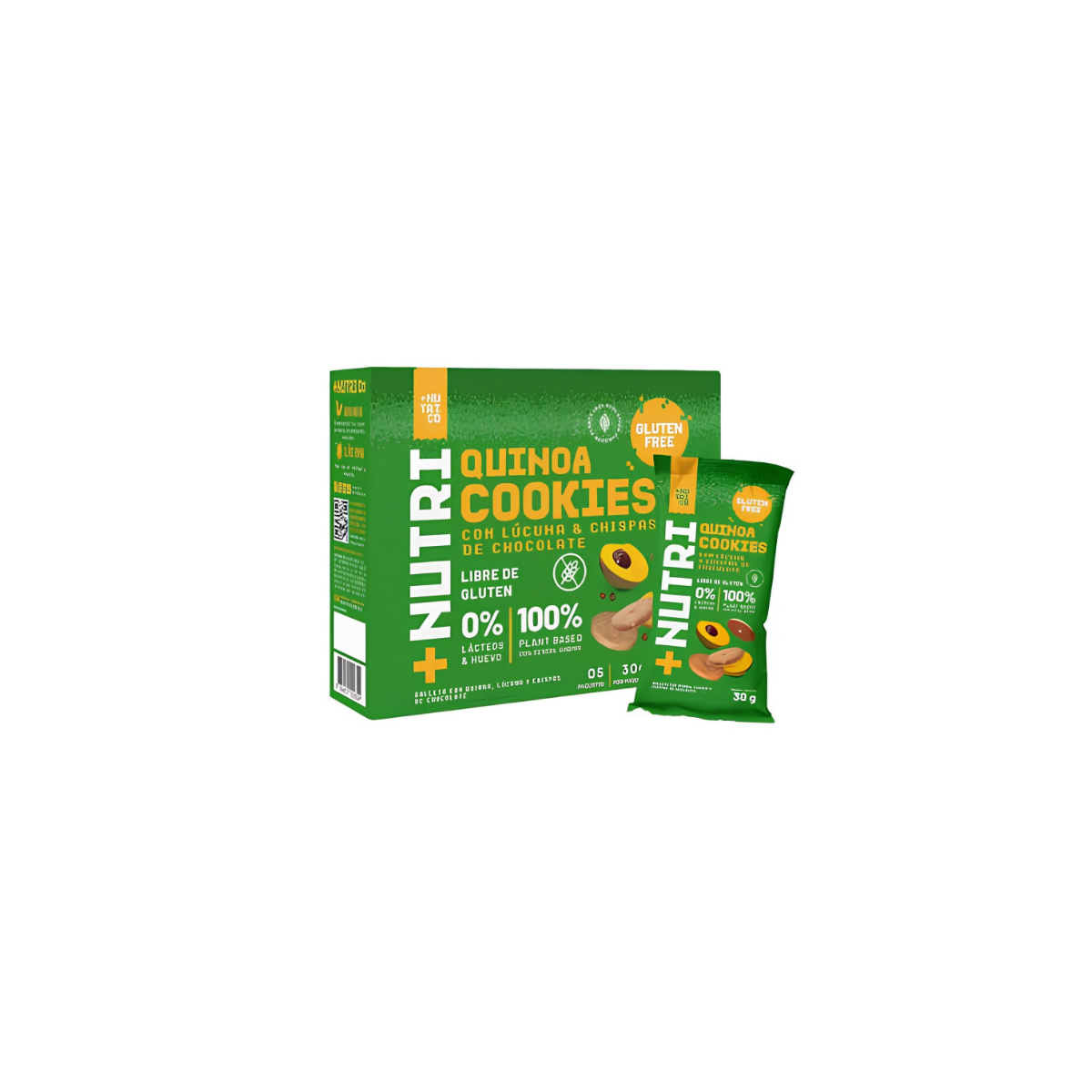 Nutri+ Quinoa Cookies Lúcuma & Chispas de Chocolate Pack 5 x 30g (150g)