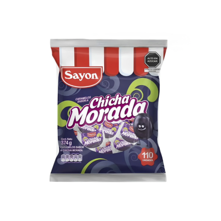 Caramelos de Chicha Morada Sayón 374g (110 Unidades)