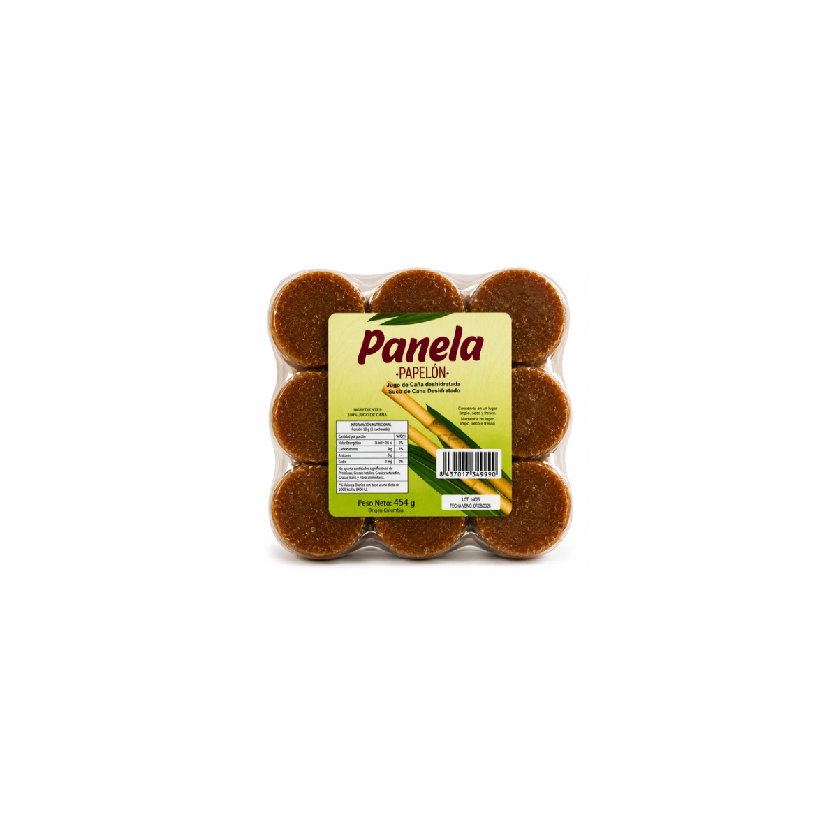 Panela Papelón 454g (9 Discs)