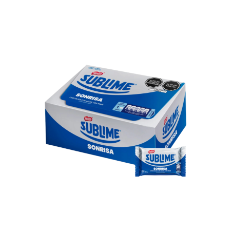 Sublime Sonrisa Milk Chocolate – Box of 20 Units